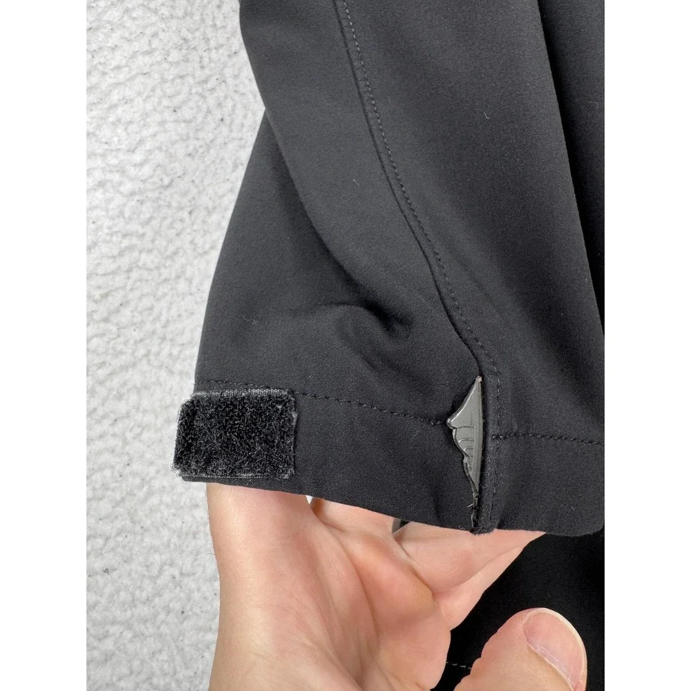 North Face Softshell Jacket Mens Large Gray Black Full Zip Fleece Lined Outdoor